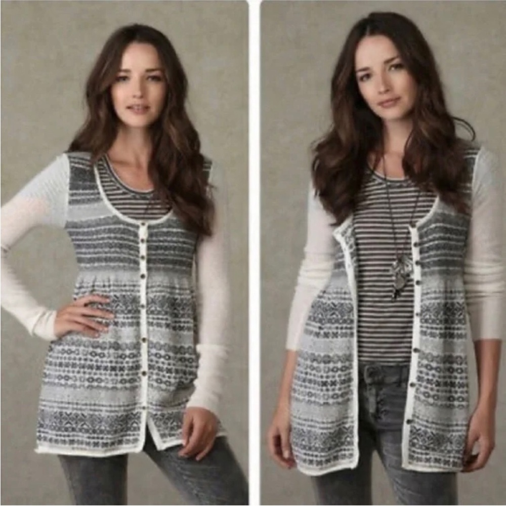 FREE PEOPLE BUTTON UP ANGORA CARDIGAN